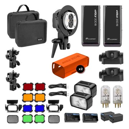 - Flashpoint eVOLV 200 TTL Pocket Flash Dual Head Pro Kit - Adorama Exclusive Kit