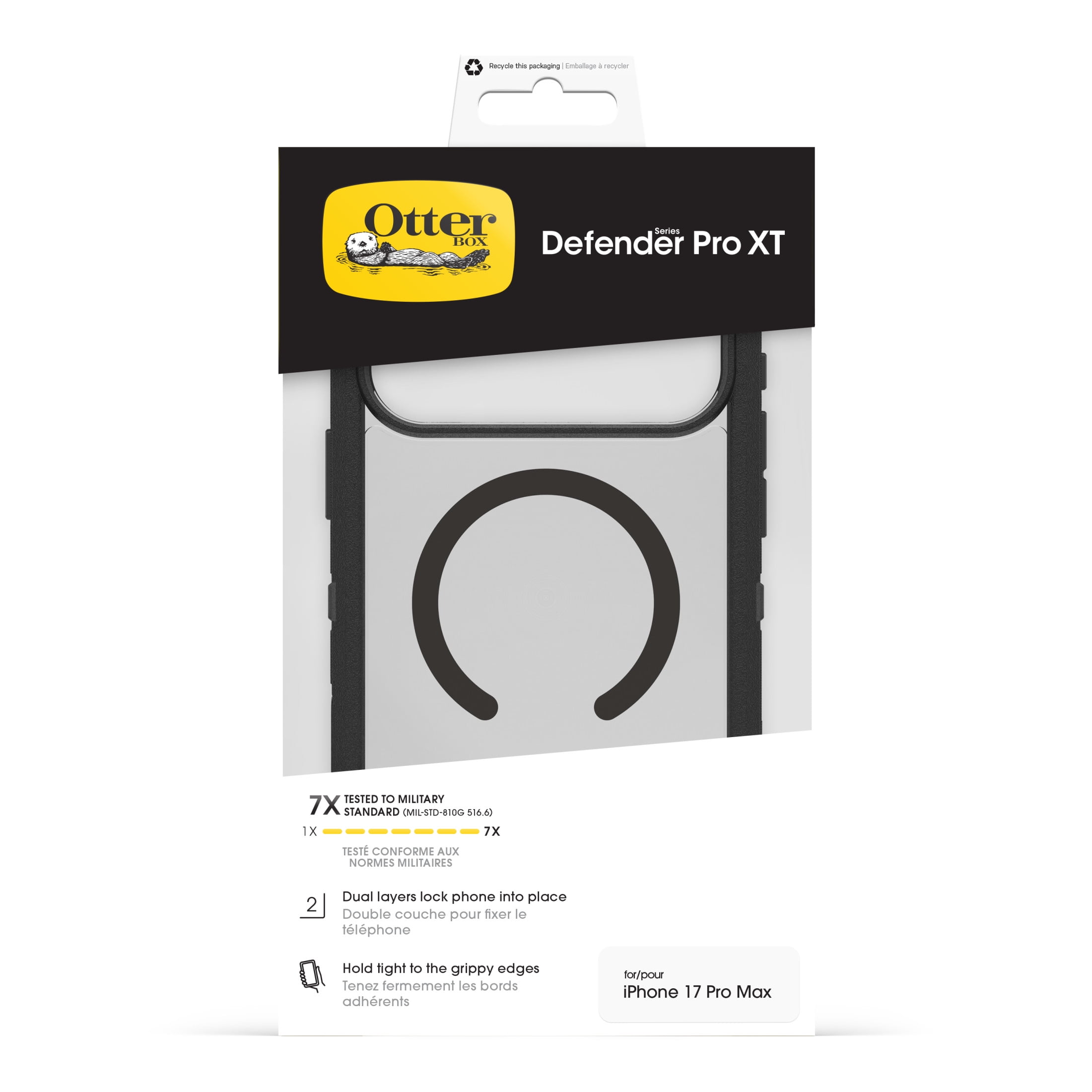 OtterBox Defender Series Pro XT Case with MagSafe and Camera Control for Apple iPhone 17 Pro Max - Black