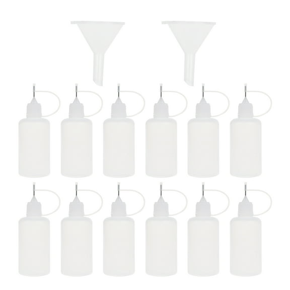 12Pcs Needle Tip Applicator Bottle, Fine Tip Applicator Bottle for Quilling Craft, Acrylic Painting