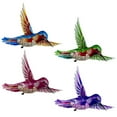 thumbnail image 3 of 1 Pack Metal Hummingbird Wall Art Decor Iron 3D Hummingbird Outdoor Wall Sculpture Outdoor Garden Fence Hanging Decor Colorful Bird Wall Art Decorations with nails for Patio Living Room Bedroom Purpl, 3 of 3