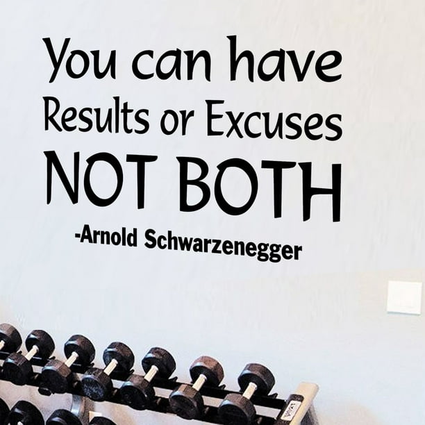 VWAQ You Can Have Results Or Excuses Not Both Arnold Schwarzenegger Quotes  Wall Decal 