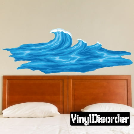 Ocean Decal Set - Ocean Waves Wall Decal - Vinyl Car Sticker - Uscolor008 - 25 Inches