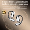 thumbnail image 3 of Touch Screen Earbuds,Over The Ear Earbuds,Intelligent Touch Screen Open Bluetooth Earphones,Q16Pro Wireless Open Ear Earbuds Bluetooth 5.4,Touch Screen Display,Noise Reduction for Workout (Silvery), 3 of 9
