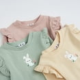 thumbnail image 4 of WRKEKC Girls Long Sleeve Shirts, Girls' Long Sleeve Tees, Toddler Little Girls' 1-10 Years Cute Bunny Print Trendy Ruffle Long Sleeve Round Neck Tops, 4 of 4