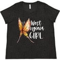 thumbnail image 3 of Inktastic West Virginia Girl- Butterfly Women's Plus Size T-Shirt, 3 of 5