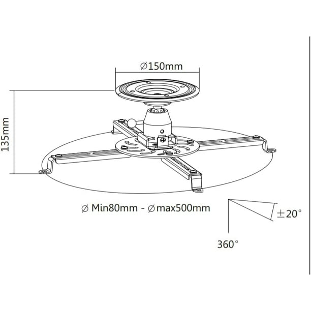 Support pour projecteur pivotant 360 dégrés - Audio-Vidéo