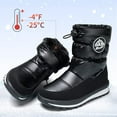 thumbnail image 6 of Kushyshoo Kids Snow Boots for Boys and Girls Bright Black Winter Outdoor Waterproof and Non-Slip Artificial Fur Snow Boots Size 4M, 6 of 6