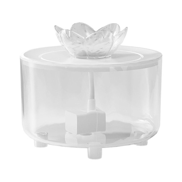 Fuente de agua automática para gatos, 1,5 L, compacta, base estable, silenciosa, regalo Blanco