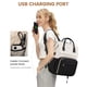 thumbnail image 4 of Mochila para portátil LOVEVOOK para mujer, a la moda, 15.6 pulgadas, beige-negro, 4 of 9