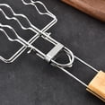 thumbnail image 3 of YAOMOBB Rounded Edges BBQ Grill 304 Stainless Steel Sausage Barbecue Net Foldable Portable BBQ Tool Easy to Clean Grilling Rack Outdoor, 3 of 6