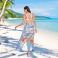 thumbnail image 7 of FORMRS Womens Beach Sarong Semi-Sheer Bikini Wrap Skirt Swimsuit Cover-ups, Blue Goldfish, 7 of 7