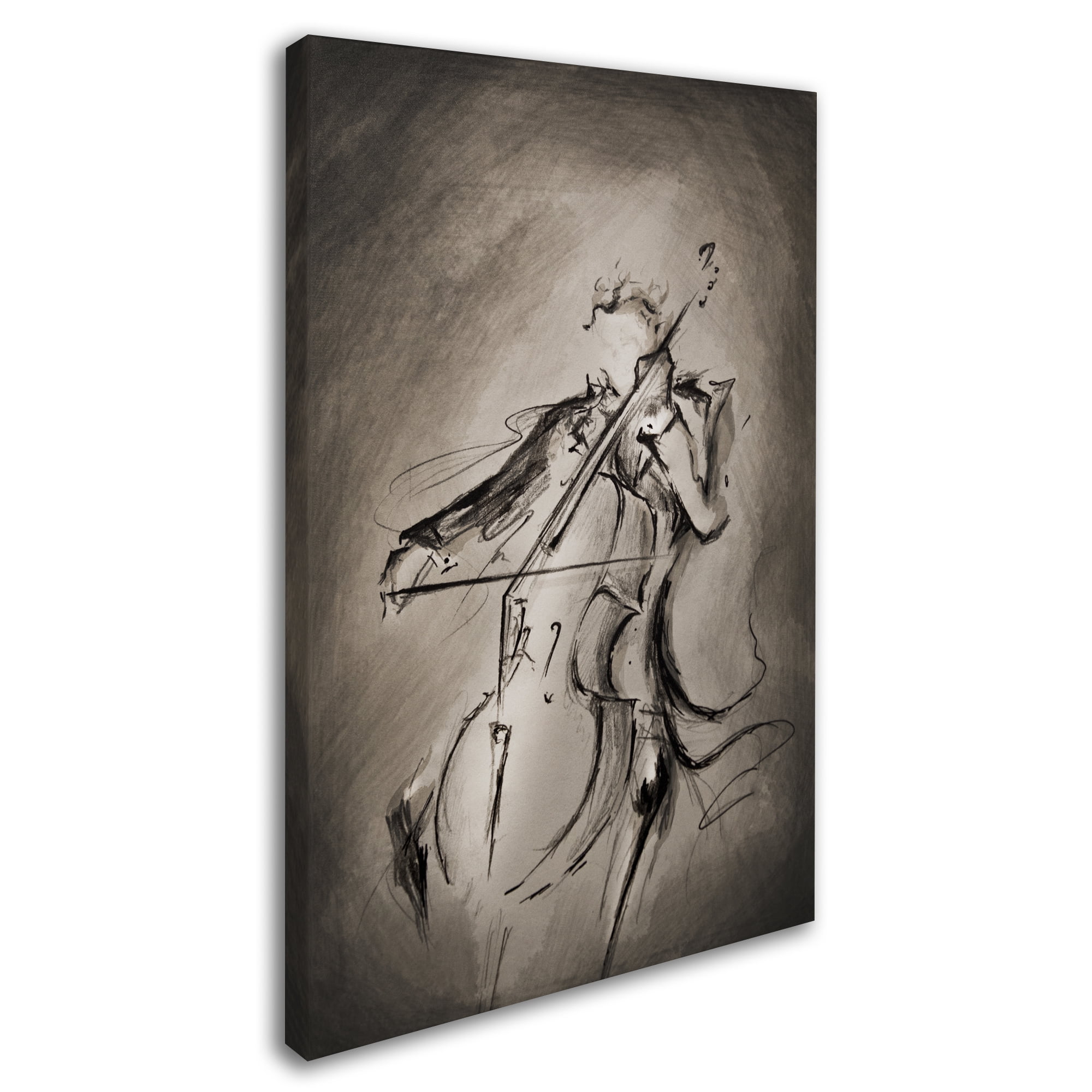 Marc Allante 'The Cellist' Canvas Art 16 x 24