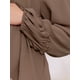 thumbnail image 5 of Blusa de maternidad Inspire Chic, tops de corte alto-bajo, cuello en V, babydoll, con botones, manga larga, plisada, fruncida, embarazo, marrón, 5 of 6