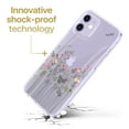 thumbnail image 3 of Case Yard iPhone-12-Mini Case Clear Soft & Flexible TPU Ultra Low Profile Slim Fit Thin Shockproof Transparent Bumper Protective Cover Drop Protective Cell Phone Cases (Floral Flowers), 3 of 8