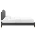 thumbnail image 6 of Modway Juniper Channel Tufted Performance Velvet King Platform Bed in Charcoal, 6 of 10