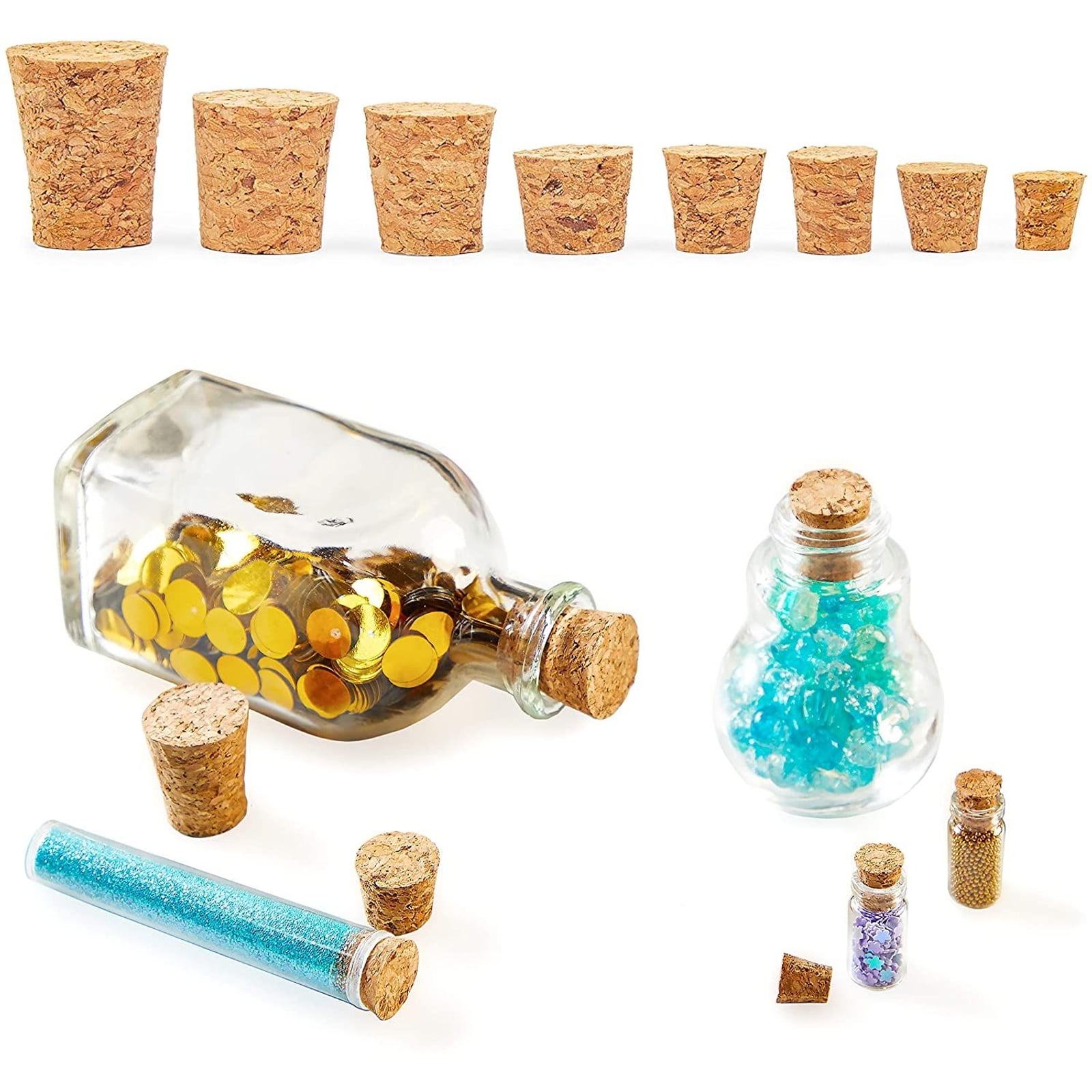 80Pcs Small Cork Stoppers for DIY Crafts, Jars and Bottles