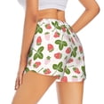 thumbnail image 3 of Bixox Women's Strawberry Floral pattern 2 in 1 Running Shorts - Lightweight Athletic Workout Gym Yoga Shorts Liner with Pockets - X-Large, 3 of 7