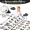 thumbnail image 3 of Rooster and Silhouette White Pattern Teens Toddler Nap Mat with Pillow, Sleeping Mat Bag for Preschool Daycare 59"x22", 3 of 6