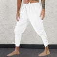 thumbnail image 2 of Bjutir Pants For Mens Comfortable Stylish Retro Gothic Leggings Drawstring Slacks, 2 of 6