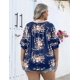 thumbnail image 2 of Blusa Micoson para mujer, talla grande, manga 3/4, a la moda, 2025, 2 of 5