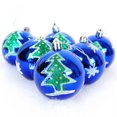 thumbnail image 3 of Christmas Ornaments, Shatterproof Christmas Decorations, 6pc Set Xmas Tree Balls for Holiday Wedding Party Tabletop Small Trees Decoration, Durable Plastic Material, 2.36 Inch, 3 of 7