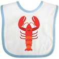 thumbnail image 3 of Inktastic Lobster Cute Ocean Creature Boys or Girls Baby Bib, 3 of 4