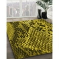 thumbnail image 3 of Ahgly Company Machine Washable Indoor Round Transitional Yellow Area Rugs, 7' Round, 3 of 7