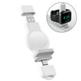 thumbnail image 2 of Cargador de reloj 2 en 1 compatible con Apple Watch Cargador inalámbrico portátil de viaje cargador iWatch magnético Apple Watch7/6/5/4/3/2Blanco Fokelyi 223234-1, 2 of 7