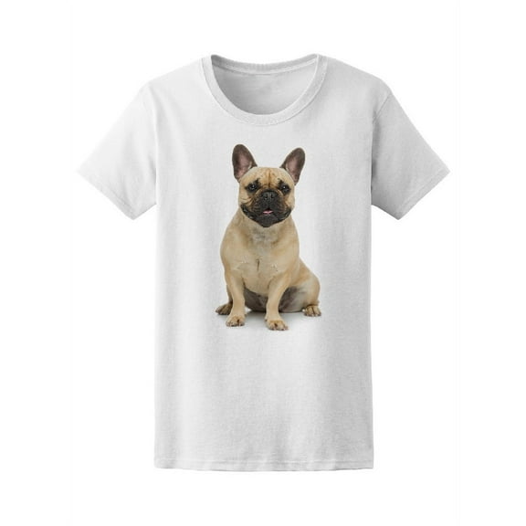 Beautiful French Bulldog Dog T-Shirt Women -Image by Shutterstock, Female Large
