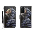 thumbnail image 1 of Adecuado para la funda de cuero volteada horizontal de dibujo de color Huawei P40 pro, con soporte & amp; Ranura de tarjeta & amp; Billetera (gato de plumón), 1 of 5