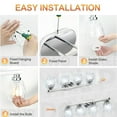 thumbnail image 5 of Aoile Bathroom Vanity Light, 5-Light Farmhouse Wall Sconce with Hammered Glass Shade E26 Socket for Hallway Kitchen Bedroom Living Room, 5 of 6