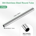 thumbnail image 3 of Tubo de acero inoxidable 304 de 200 mm en paquete de 3, 14 mm de diámetro exterior y 0.5 mm de grosor de pared, tubería de acero inoxidable sin costura [0.55x0.02x7.9IN], 3 of 7