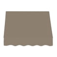 thumbnail image 2 of Awntech 4.38 Ft Dallas Retro Straight Slope Fixed Awning with Anodized Arms (52.5in x 18in x 24in), Taupe, 2 of 5