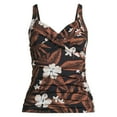 thumbnail image 3 of Lands' End Women's V-Neck Wrap Underwire Tankini Swimsuit Top, 3 of 3