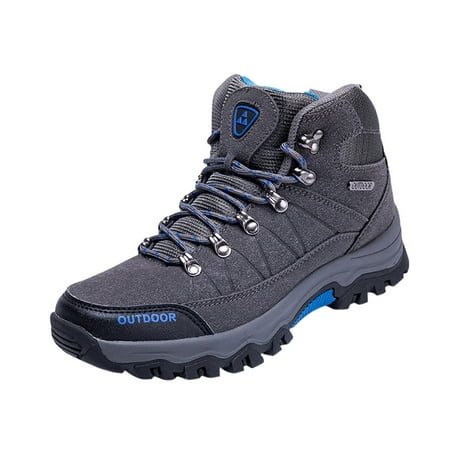 

Povozer Men s Ankle High Waterproof Hiking Boots Outdoor Lightweight Shoes Trekking Shoes(Gray 11)