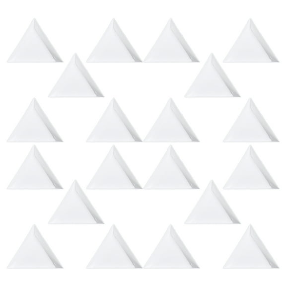 HEANUJJ 50 Set White Plastic Triangle Storage Bins for Jewelry Making, Craft Supplies, and Small Item Organization