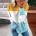 thumbnail image 1 of ICHUANYI Clearance Women's Fashion Printed Loose T-shirt Long Sleeves Blouse Round Neck Casual Tops Sweatshirt Hoodies(Yellow, L) ICHUANYI WER2023081511088, 1 of 5