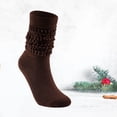 thumbnail image 5 of Komoo 3 Pairs Women Slouch Socks Soft Extra Long Scrunch Knee High Sock Football Unisex Knitting Tube Socks, 5 of 8