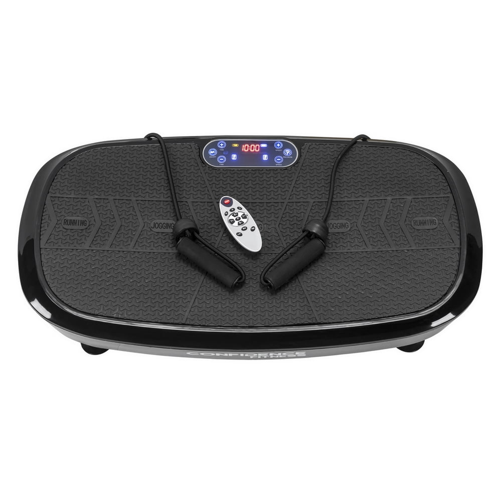 Confidence Fitness Vibration Plate Trainer 3D Dual Motor Exercise Machine Black