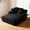 Black, variant on 66" Chaise Lounge Chair Indoor, Oversized Boneless Couch Comfy Upholstered Sleeper Sofa Bed with 3 Pillows, Corduroy Cloud Reading Chair for Living Room No Assembly Required, White