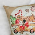 thumbnail image 4 of Christmas Gingerbread Throw Pillow Covers 18x18 Inch Man House Truck Xmas Bakery Decorative Pillows for Couch Sofa Home Winter Holiday Decor Set of 4, 4 of 6
