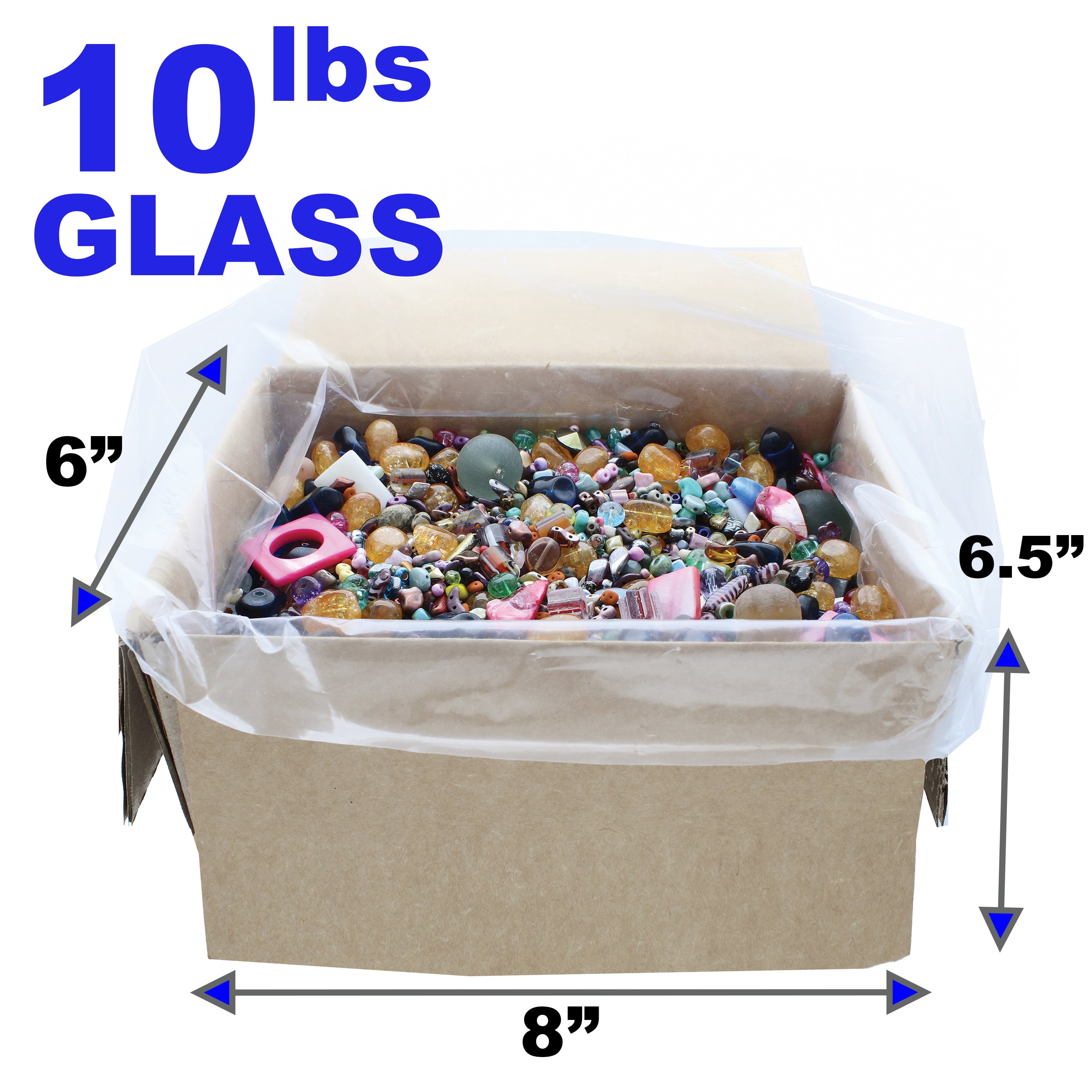 The Beadsmith Box of Beads – Glass Beads Assortment in Varying Shapes, Colors, and Sizes, 10 Pounds