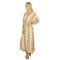 thumbnail image 3 of Bimba Women Long Maxi Kaftan White Rayon Caftan Floral Gown, 3 of 4