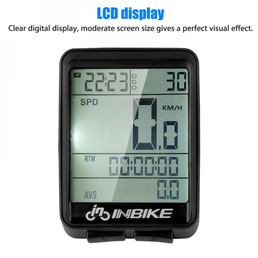 Wireless LCD Digital Cycle Computer Bicycle Bike Waterproof Speedometer Odometer 