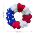 thumbnail image 3 of Utoimkio 4th of July Wreath Patriotic Wreath Decorations for Front Door,Memorial Day Red White and Blue Garland Decorations for Outdoor Front Door Party Supplies 4th of July Accessories, 3 of 6