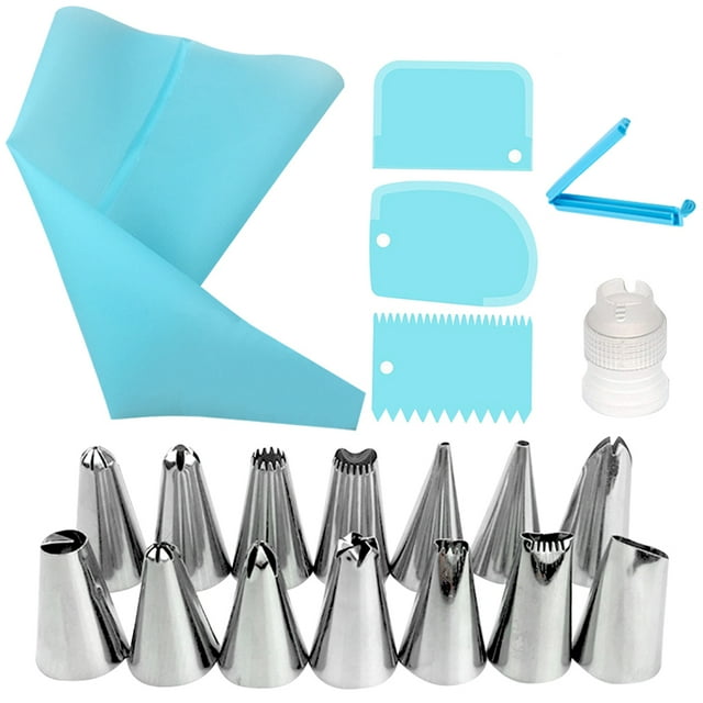 20pcs Reusable Cake Baking Set Portable Baking Pastry Accessories Kitchen Cooking Scraper Tools