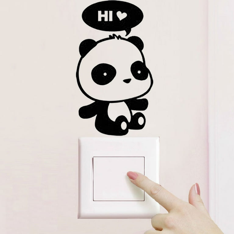 ZHAGHMIN Small Cute Removable Wall Stickers Stickers Panda Creative Living Room Bedroom Notebook Wall Random Stickers Chalkboard Wall Sticker Cute