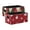 Christmas Pattern White Santa Icon, variant on 2 Pack Living Room Bed Room Felt Storage Baskets Boxes Foldable Organizer With Handles Tartan Plaid stripes