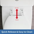 thumbnail image 5 of FBJ Elongated Wood Toilet Seat in White, Oval Wooden Toilet Seat, Adjustable & Easy to Clean, 5 of 12