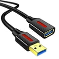 thumbnail image 2 of Cable De Extensión Usb 3.0 De 1 Pie Yeung Qee Cable De Extensión Usb 3.0 A Macho A Hembra De Alta Velocidad Para Transferencia De Datos Unidad Flash Usb Teclado Ratón Playstation Xbox Lector De Tarjet, 2 of 5